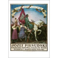 Józef Piłsudski na siwku - Naczelnik Państwa - 68 x 84 cm