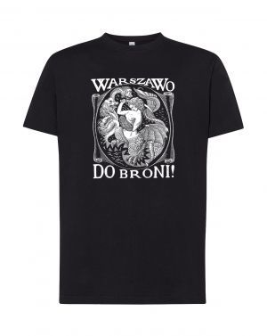 Koszulka czarna "WARSZAWO DO BRONI!"